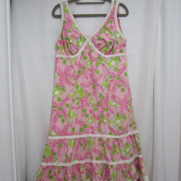 Lilly Pulitzer Dresses & Skirts - Lilly Pulitzer 14 Maxi Dress Monkeys Tiered Lace